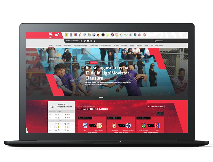 Maquetado Web Liga1 | Movistar